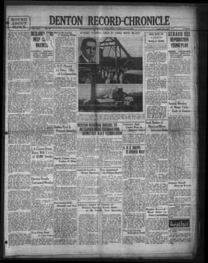 Primary view of object titled 'Denton Record-Chronicle (Denton, Tex.), Vol. 30, No. 75, Ed. 1 Monday, November 10, 1930'.