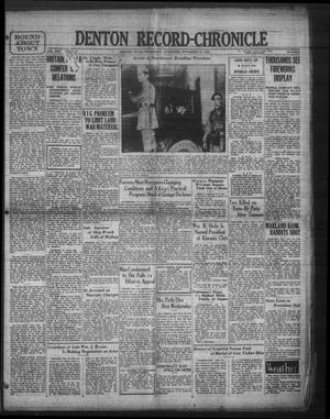 Denton Record-Chronicle (Denton, Tex.), Vol. 30, No. 77, Ed. 1 Wednesday, November 12, 1930