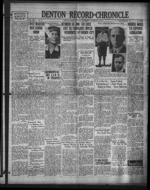 Denton Record-Chronicle (Denton, Tex.), Vol. 30, No. 78, Ed. 1 Thursday, November 13, 1930