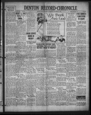 Denton Record-Chronicle (Denton, Tex.), Vol. 30, No. 90, Ed. 1 Thursday, November 27, 1930