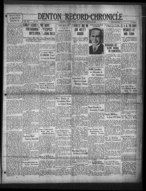 Denton Record-Chronicle (Denton, Tex.), Vol. 30, No. 127, Ed. 1 Friday, January 9, 1931