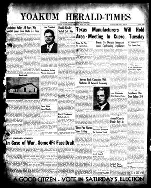 Primary view of object titled 'Yoakum Herald-Times (Yoakum, Tex.), Vol. 53, No. 89, Ed. 1 Friday, July 21, 1950'.