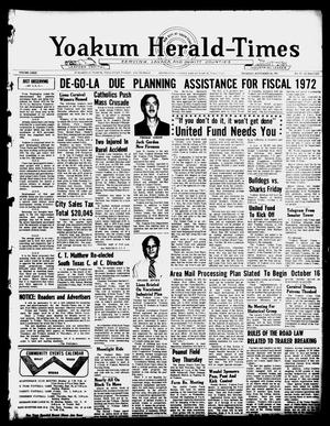 Yoakum Herald-Times (Yoakum, Tex.), Vol. 73, No. 77, Ed. 1 Thursday, September 30, 1971
