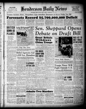 Henderson Daily News (Henderson, Tex.), Vol. 10, No. 123, Ed. 1 Friday, August 9, 1940