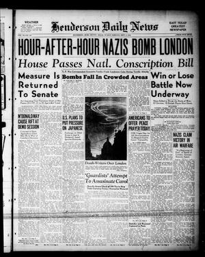 Henderson Daily News (Henderson, Tex.), Vol. 10, No. 148, Ed. 1 Sunday, September 8, 1940