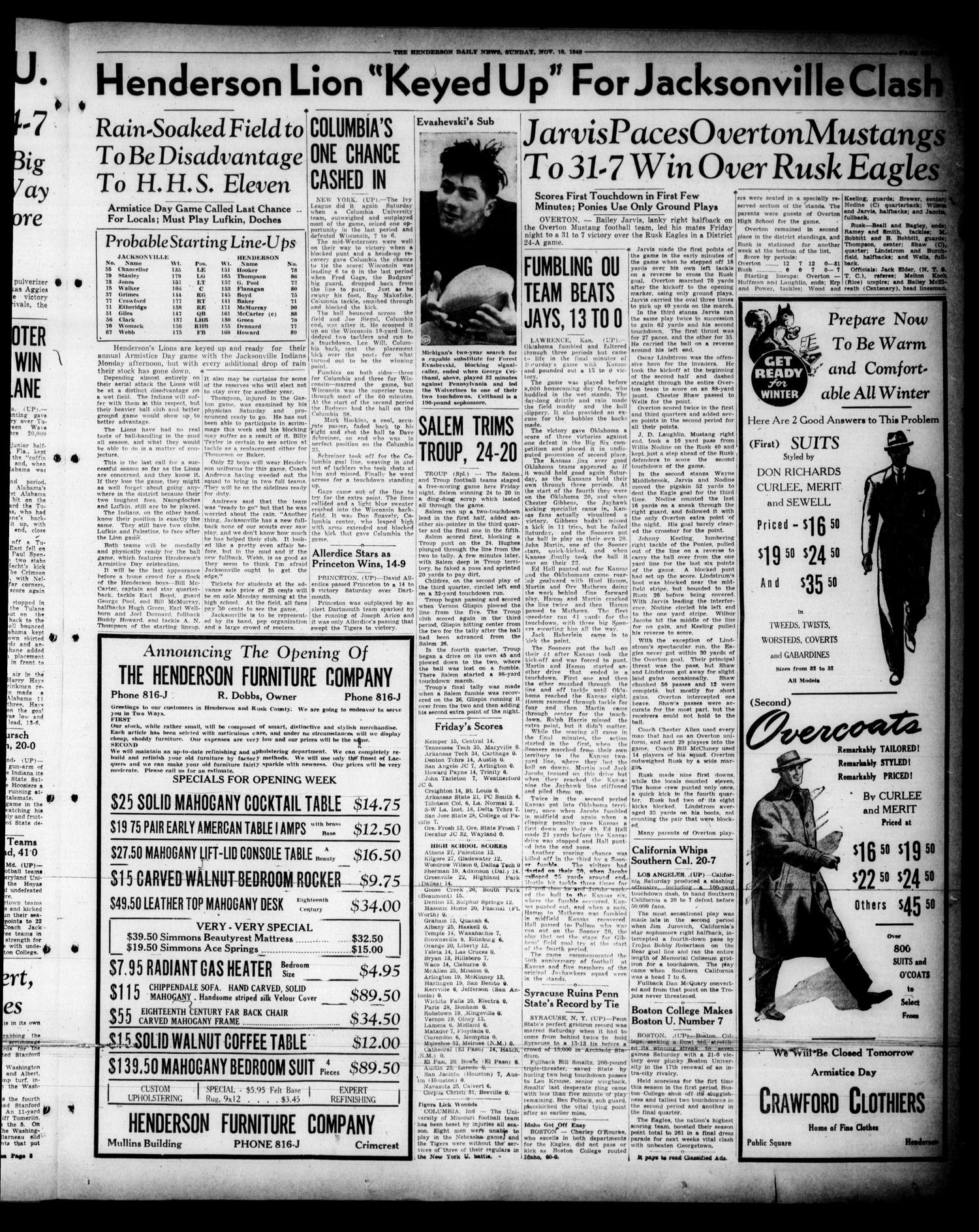 Henderson Daily News (Henderson, Tex.), Vol. 10, No. 202, Ed. 1 Sunday, November 10, 1940
                                                
                                                    [Sequence #]: 7 of 20
                                                