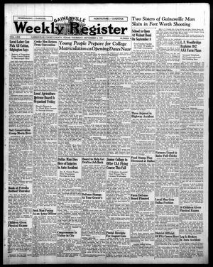 Primary view of object titled 'Gainesville Weekly Register (Gainesville, Tex.), Vol. 63, No. 8, Ed. 1 Thursday, September 4, 1941'.