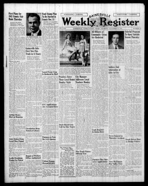 Gainesville Weekly Register (Gainesville, Tex.), Vol. 63, No. 19, Ed. 1 Thursday, November 20, 1941