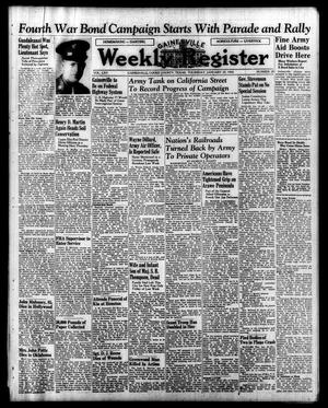 Primary view of object titled 'Gainesville Weekly Register (Gainesville, Tex.), Vol. 65, No. 28, Ed. 1 Thursday, January 20, 1944'.