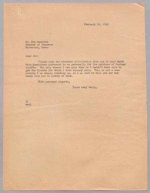 [Letter from Isaac H. Kempner to Gus Amundsen, February 12, 1949]