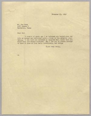 [Letter from I. H. Kempner to Mr. Ken Buve, November 23, 1949]