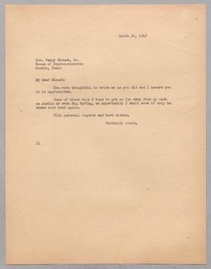 [Letter from I. H. Kempner to Hon. Peppy Blount, Jr., March 30, 1949]
