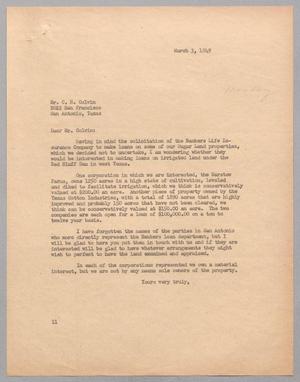 [Letter from I. H. Kempner to C. H. Colvin, March 3, 1949]