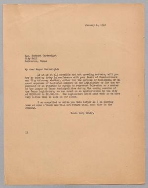 [Letter from I. H. Kempner to Herbert Y. Cartwright, January 6, 1949]
