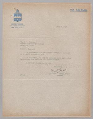 [Letter from William F. Grell to Mr. I. H. Kempner, April 9, 1949]