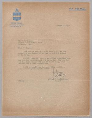 [Letter from William F. Grell to Mr. I. H. Kempner, March 23, 1949]