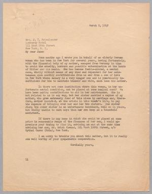 [Letter from I. H. Kempner to J. T. Friedlander, March 9, 1949]