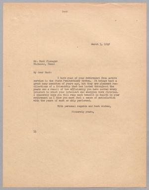 [Letter from I. H. Kempner to Buck Flanagan, March 3, 1949]