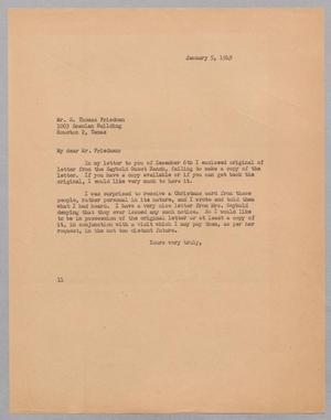 [Letter from I. H. Kempner to S. Thomas Friedman, January 5, 1949]