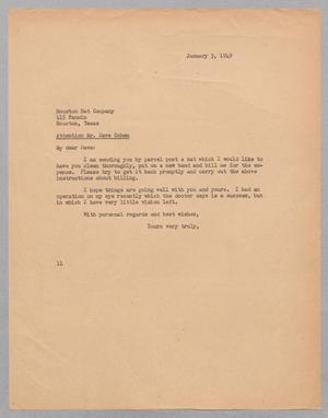 [Letter from I. H. Kempner to Dave Cohen, January 3, 1949]