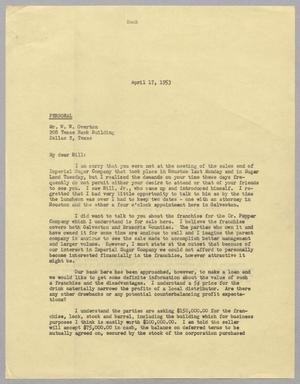 [Letter from I. H. Kempner to W. W. Overton, April 17, 1953]