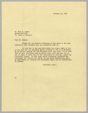 [Letter from I. H. Kempner to Will H. Reaves, December 14, 1953]