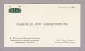 Text: [Business Card for F. William Scharpwinkle]