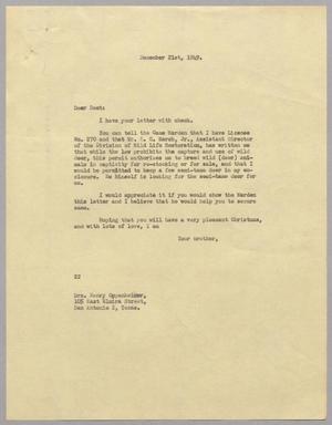 Primary view of object titled '[Letter from D. W. Kempner to Hattie Oppenheimer, December 21, 1949]'.