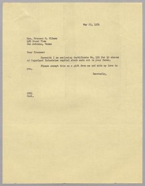 [Letter from Stanley Eugene Kempner to Frances O. Ullman, May 25, 1954]