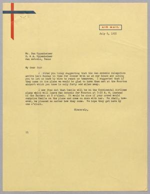 [Letter from I. H. Kempner to Dan Oppenheimer, July 8, 1955]