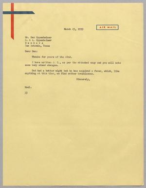[Letter from Harris Leon Kempner to Dan Oppenheimer, March 23, 1955]