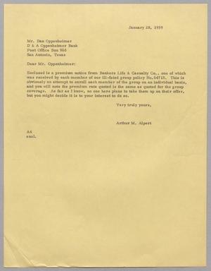 [Letter from Arthur M. Alpert to Dan Oppenheimer, January 28, 1959]