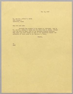 [Letter from I. H. Kempner to Mr. and Mrs. Arthur W. Quinn, May 15, 1959]