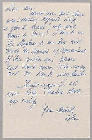 [Handwritten Letter from Lyda Quinn to I. H. Kempner, 1960]
