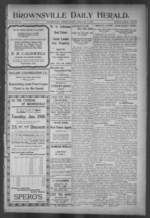 Primary view of Brownsville Daily Herald (Brownsville, Tex.), Vol. 15, No. 181, Ed. 1, Friday, February 1, 1907