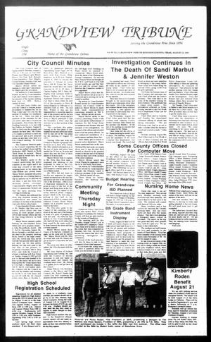 Grandview Tribune (Grandview, Tex.), Vol. 99, No. 2, Ed. 1 Friday, August 13, 1993