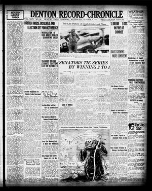Denton Record-Chronicle (Denton, Tex.), Vol. 24, No. 48, Ed. 1 Thursday, October 9, 1924