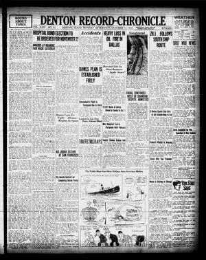 Denton Record-Chronicle (Denton, Tex.), Vol. 24, No. 51, Ed. 1 Monday, October 13, 1924