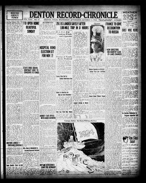 Denton Record-Chronicle (Denton, Tex.), Vol. 24, No. 53, Ed. 1 Wednesday, October 15, 1924