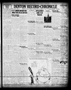 Primary view of object titled 'Denton Record-Chronicle (Denton, Tex.), Vol. 24, No. 55, Ed. 1 Friday, October 17, 1924'.