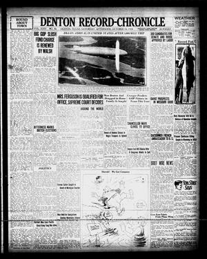 Denton Record-Chronicle (Denton, Tex.), Vol. 24, No. 56, Ed. 1 Saturday, October 18, 1924