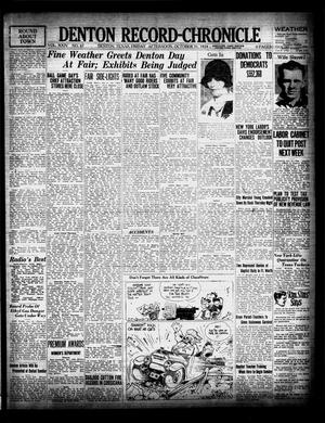 Denton Record-Chronicle (Denton, Tex.), Vol. 24, No. 67, Ed. 1 Friday, October 31, 1924