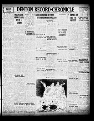 Primary view of object titled 'Denton Record-Chronicle (Denton, Tex.), Vol. 24, No. 81, Ed. 1 Monday, November 17, 1924'.