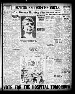 Denton Record-Chronicle (Denton, Tex.), Vol. 24, No. 85, Ed. 1 Friday, November 21, 1924