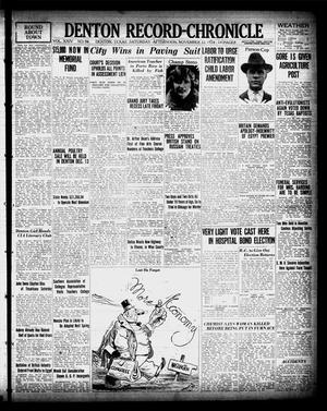Denton Record-Chronicle (Denton, Tex.), Vol. 24, No. 86, Ed. 1 Saturday, November 22, 1924