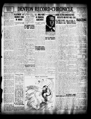 Denton Record-Chronicle (Denton, Tex.), Vol. 24, No. 131, Ed. 1 Wednesday, January 14, 1925