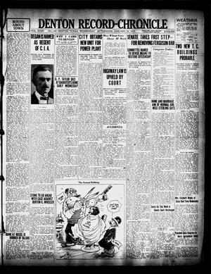Denton Record-Chronicle (Denton, Tex.), Vol. 24, No. 143, Ed. 1 Wednesday, January 28, 1925