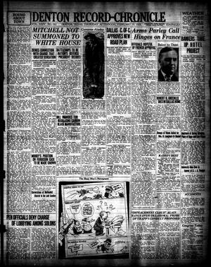 Denton Record-Chronicle (Denton, Tex.), Vol. 24, No. 162, Ed. 1 Thursday, February 19, 1925