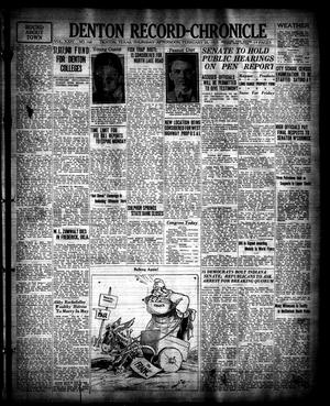 Denton Record-Chronicle (Denton, Tex.), Vol. 24, No. 168, Ed. 1 Thursday, February 26, 1925