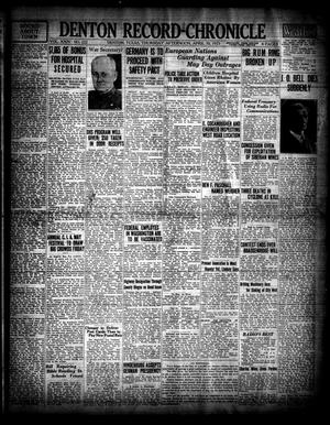 Denton Record-Chronicle (Denton, Tex.), Vol. 24, No. 222, Ed. 1 Thursday, April 30, 1925
